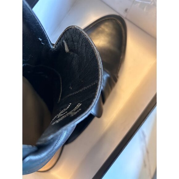 SAKS FIFTH AVENUE FABIA BLACK LEATHER MULE FLATS w/ ORIG. BOX - 10M - Picture 13 of 13